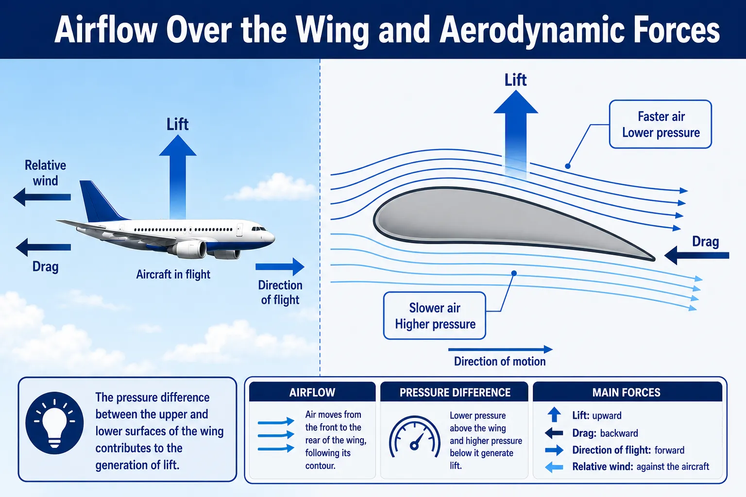 Didactic summary about airfoils and lift