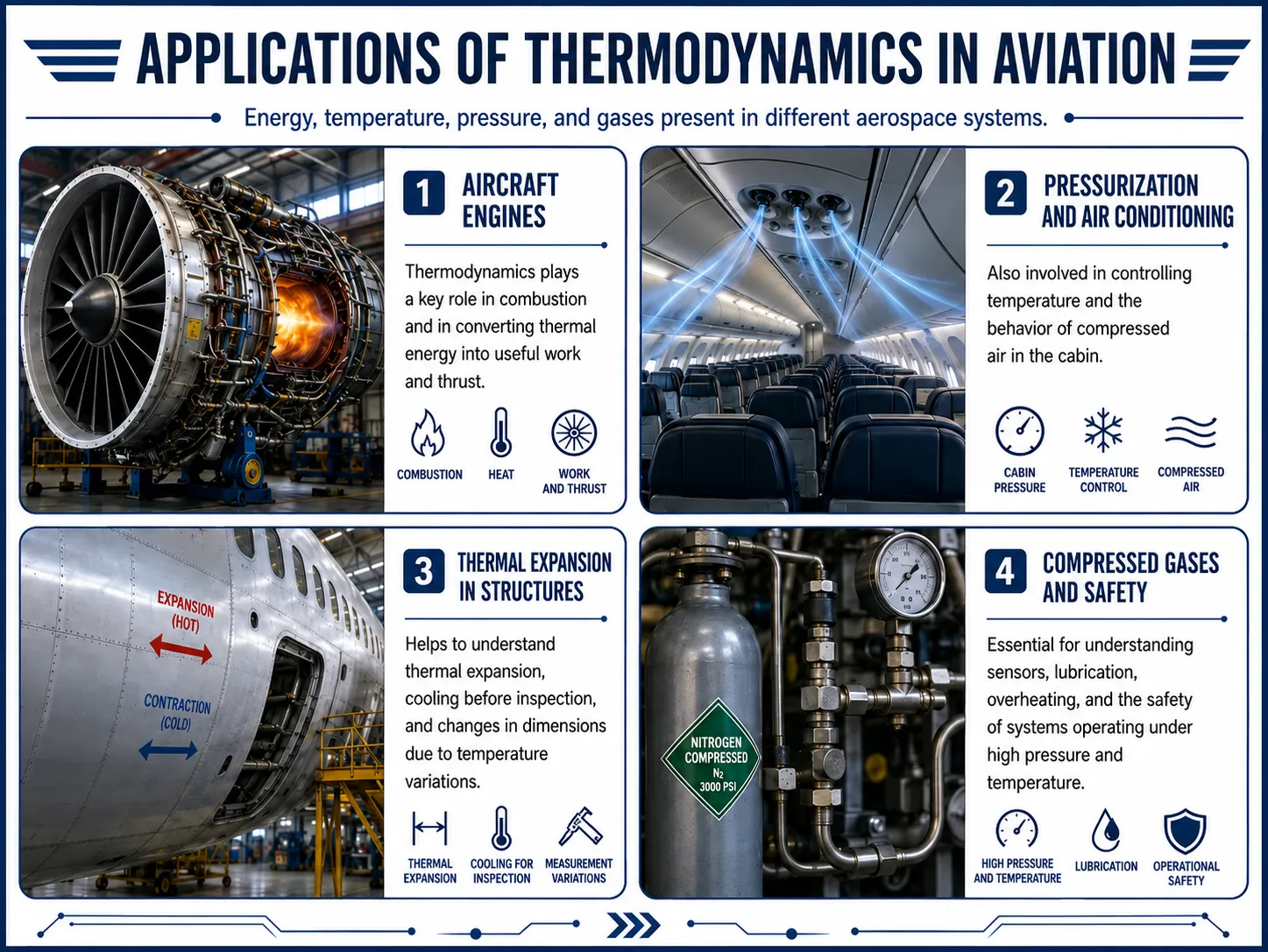 Applications of thermodynamics in aviation