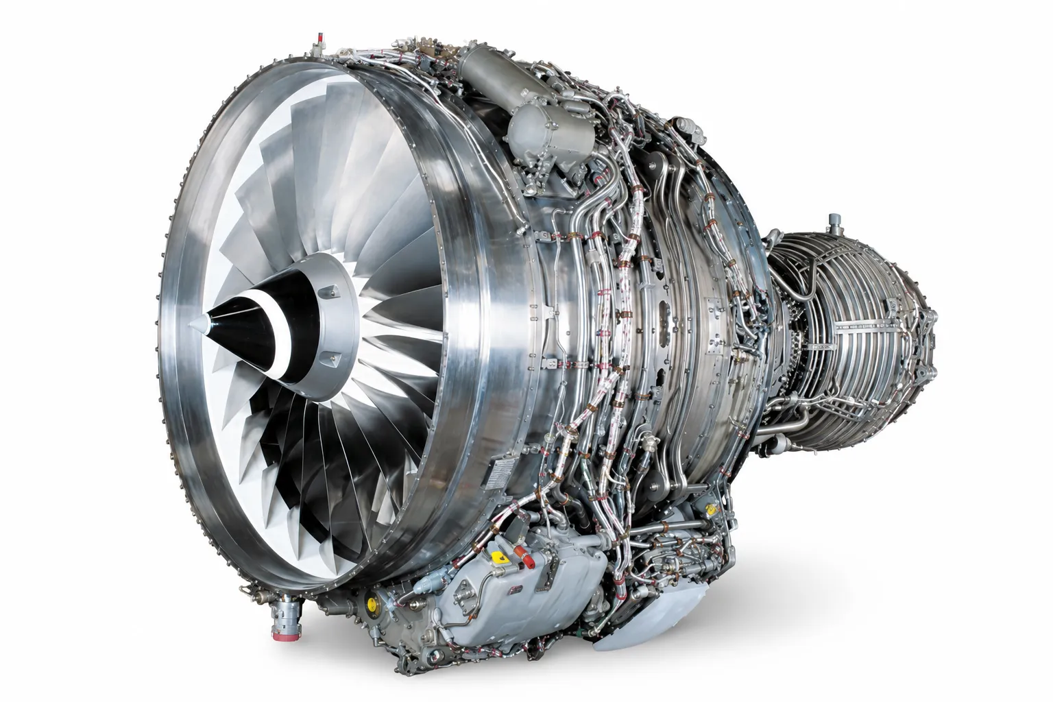 IAE V2500 engine on a white background